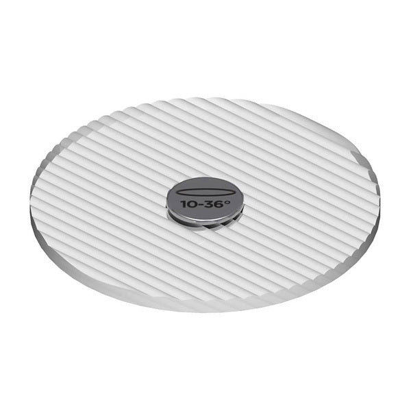 Soraa AC-E-GE-1036-00-S1 SNAP 4 inch linear beam spreader 10 x 36 degree lens ribbed surface close-up