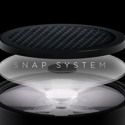 Soraa SNAP 2 inch 40 degree louver shown in the SNAP system above an LED lamp