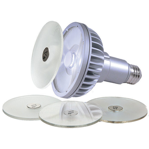 Soraa SNAP 4 inch linear beam spreader accessories shown with LED lamp