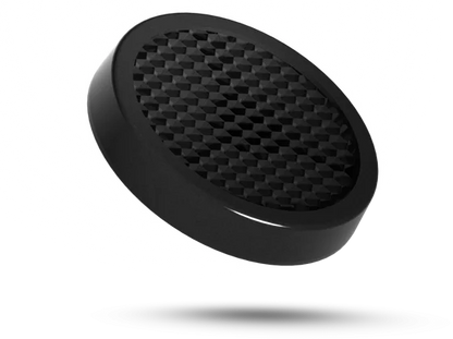 Related accessory photo showing a black Soraa SNAP 2 inch honeycomb louver for beam control