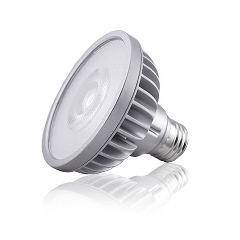 Angled product photo of Soraa SP30S-14-09D-827-H1 BRILLIANT PAR30 Short Neck E26 120V LED lamp, 13.7W, 9 degree, 2700K