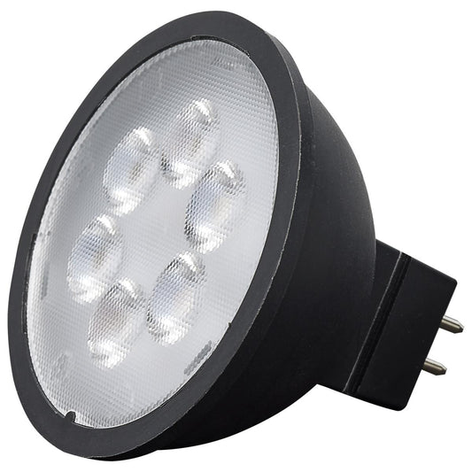 Satco S11398 6.5 Watt MR16 LED Black Finish 3000K GU5.3 Base 500 Lumens 12 Volt