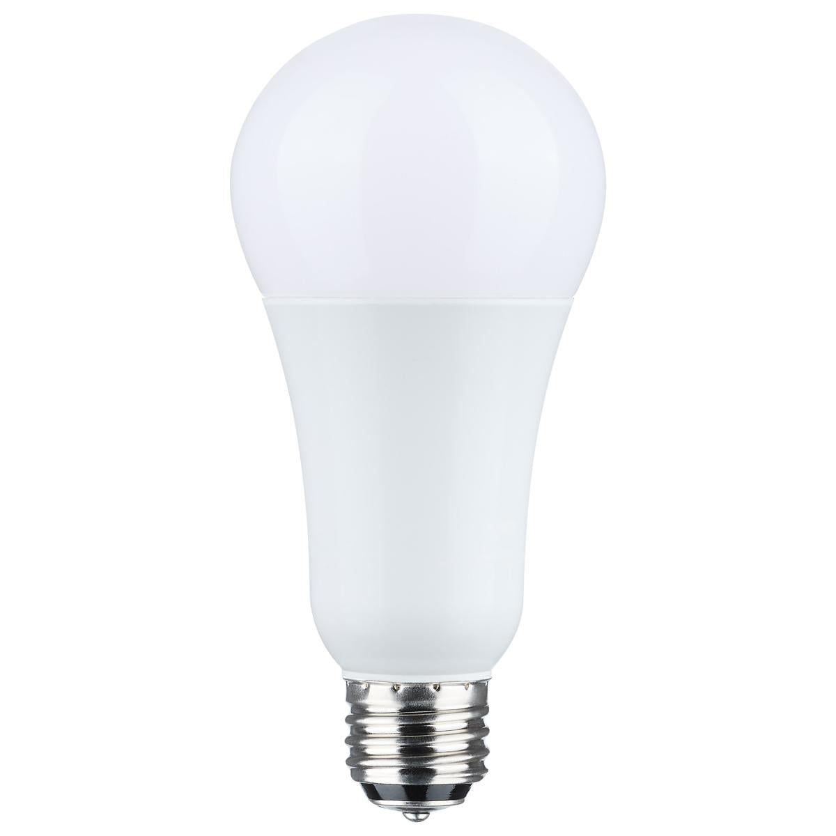 Satco S11515 5/14/20 Wattage Selectable A21 LED 3-Way Lamp White Finish 2700K CCT Medium Double Contact Base 120 Volt