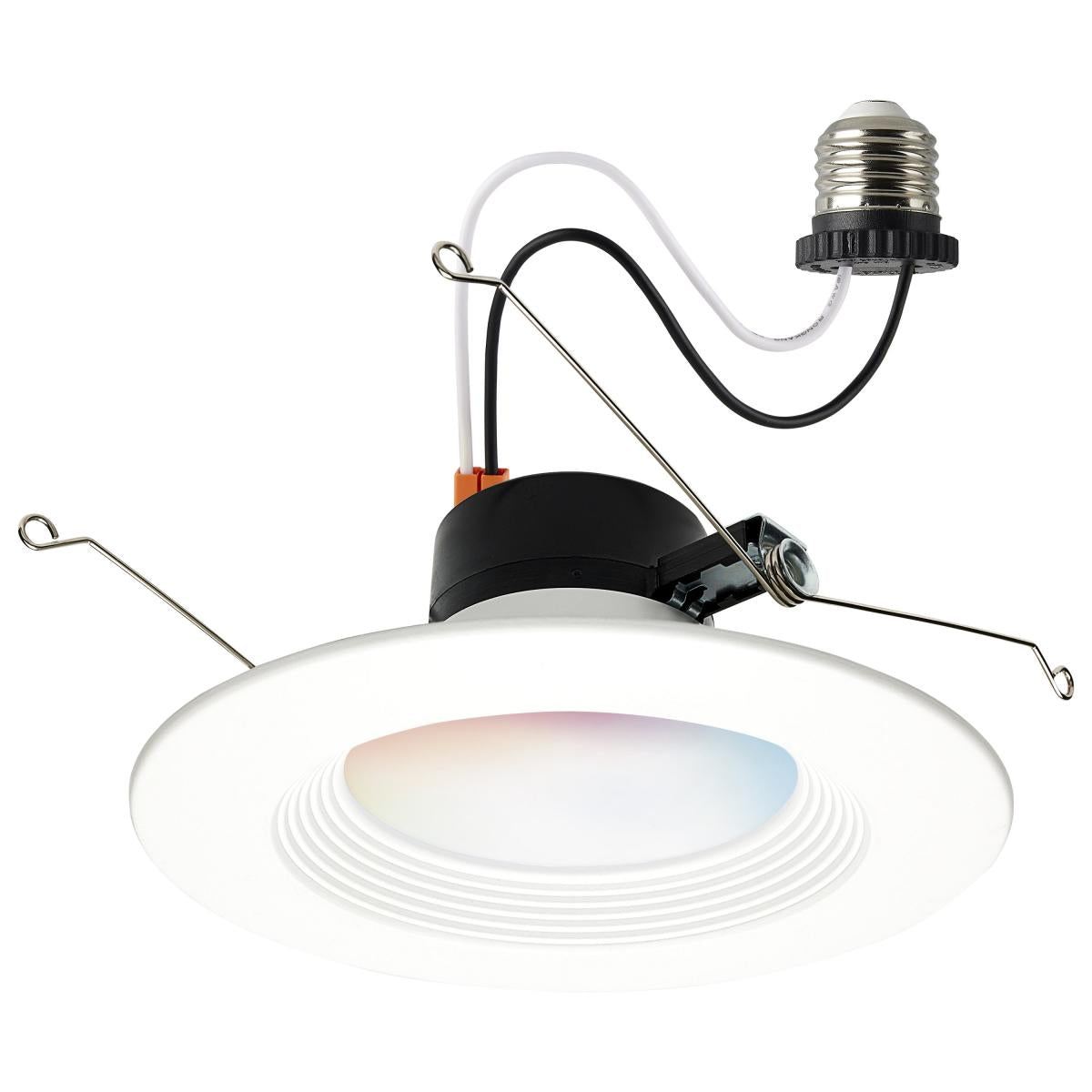 Satco S11570 13 Watt LED Retrofit Downlight 5-6 Inch Round Starfish IOT RGB & Tunable White 120 Volt 90 CRI White Finish