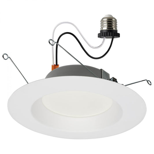 Satco S11646 12.5 Watt LED High Lumen Downlight Retrofit 5-6 Inch 27K/30K/35K/40K/50K CCT Selectable 120 Volts Dimmable White Finish