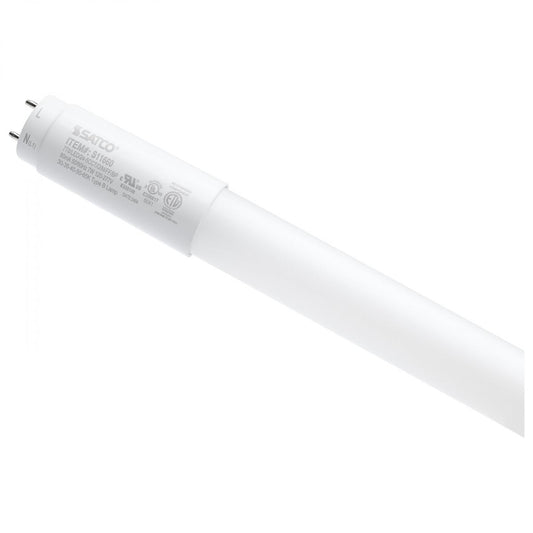 Satco S11664 11.5 Watt T8 LED 48 Inch 30K/35K/40K/50K/65K CCT Selectable Medium Bi Pin Base Type B Ballast Bypass 120-277 Volt Frost Finish