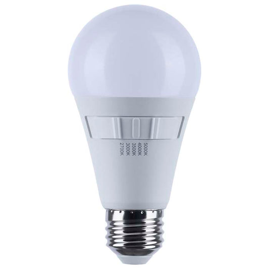 Satco S11773R1 14A19L/9CCT5/E26/PWHF 14 Watt A19 LED 27K/3K/35K/4K/5K CCT Selectable Medium Base White Finish 120 Volt