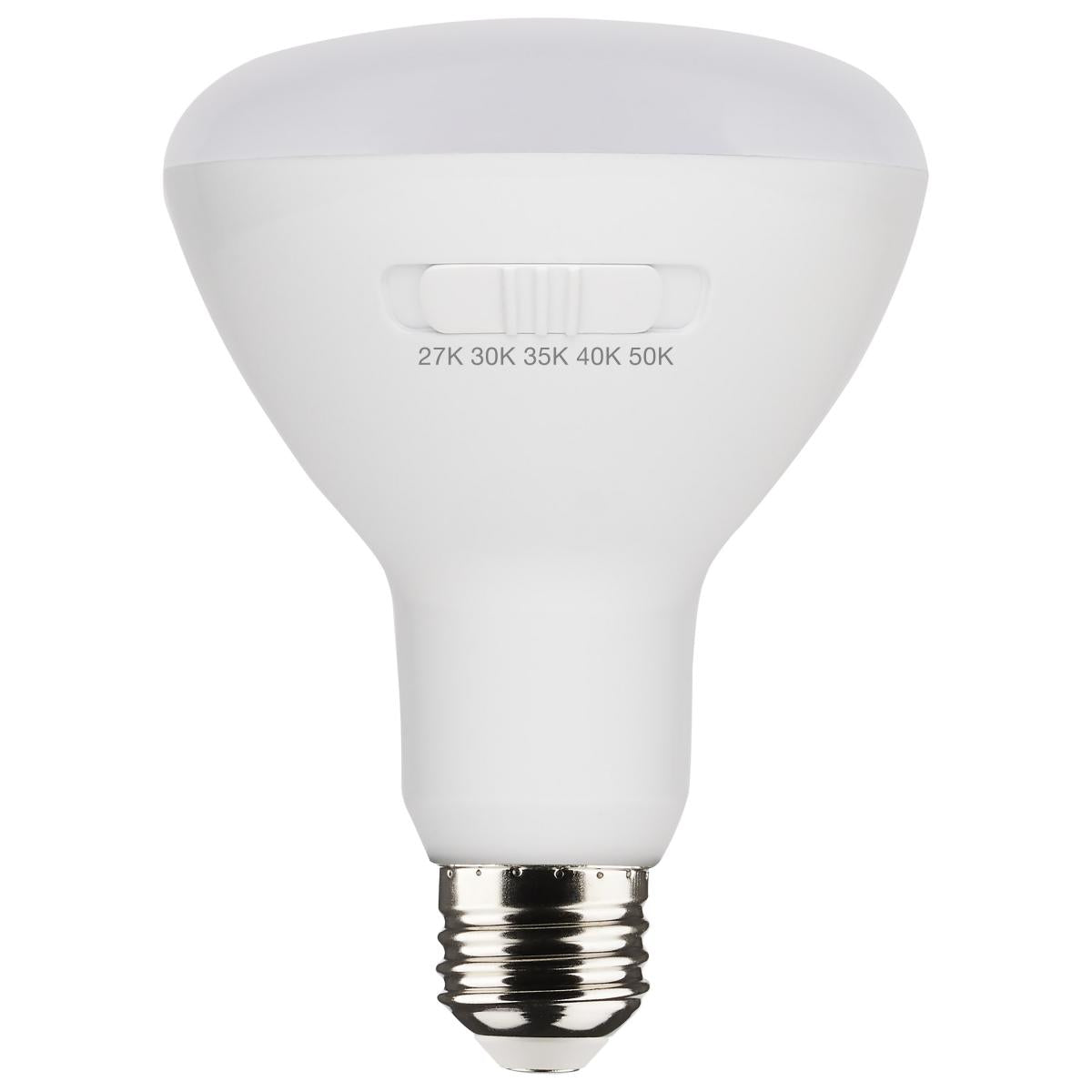 Satco S11780 8.5 Watt BR30 LED Medium Base CCT Selectable White Finish 90 CRI 120 Volt 6 Pack
