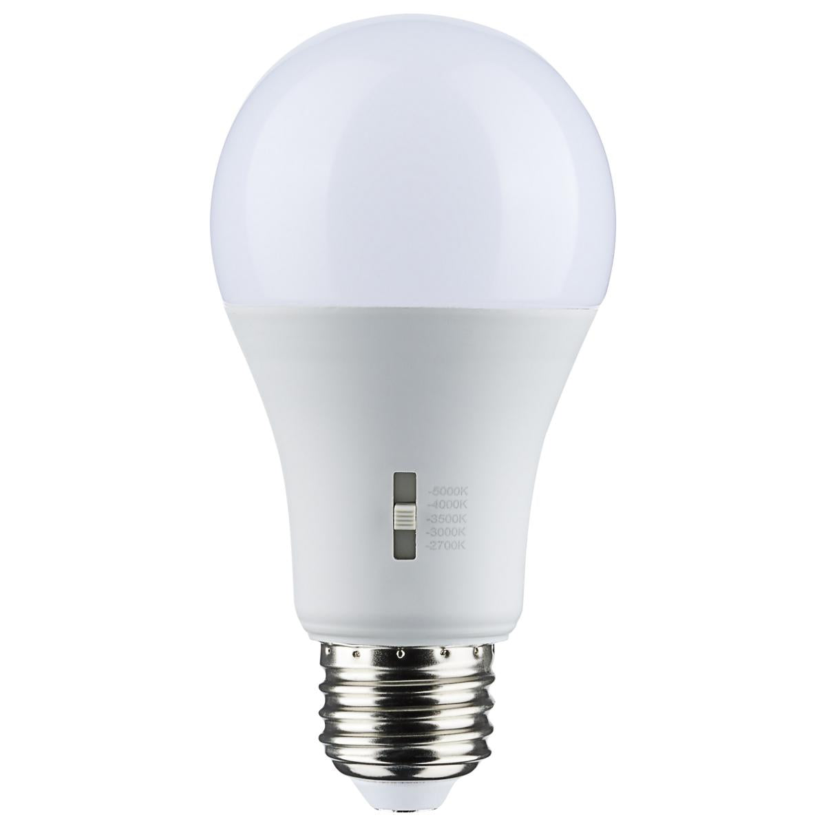 Satco S11790 5 Watt A19 LED Medium Base CCT Selectable 120 Volt White Finish