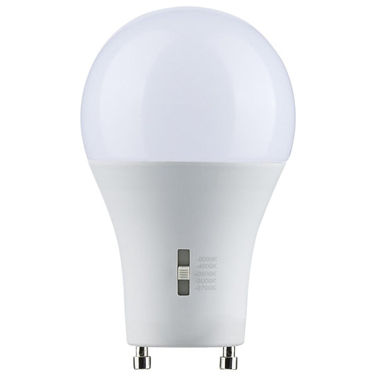 Satco S11796 14 Watt A19 LED Bi Pin GU24 Base CCT Selectable 120 Volt White Finish