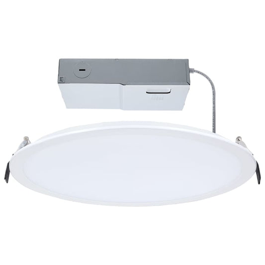 Satco S11848 30WLED/DW/10/CCT/RND/FL/DD 30 Watt 10 Inch LED Direct Wire Downlight Remote Driver CCT Selectable Dual Dimming Flat Face Round White Finish