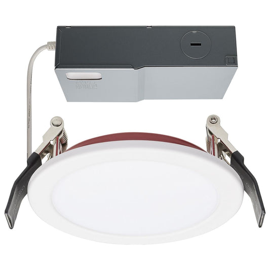Satco S11869 13 Watt LED Fire Rated 6 Inch Direct Wire Downlight Round Shape White Finish CCT Selectable 120-277 Volts Dimmable