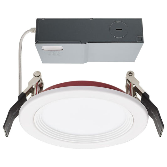 Satco S11867 13 Watt LED Fire Rated 6 Inch Direct Wire Downlight Round Shape White Finish CCT Selectable 120 Volts Dimmable Remote Driver