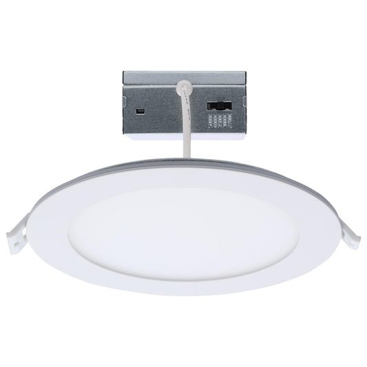 Satco S11887 12WLED/DW/6/CCT-SEL/RND/RD/NL 12 Watt LED Direct Wire Downlight with Night Light 6 Inch Remote Driver CCT Dimmable Round White Finish