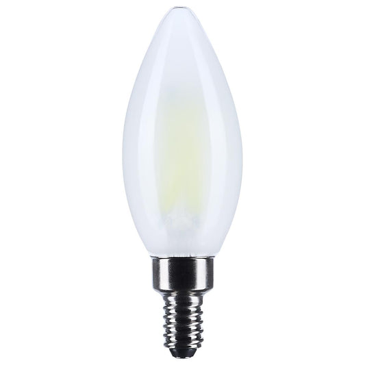 Satco S12498 8W/CTF/LED/950/120V/E12 8W B11 E12 5000K FROST 760 LUMENS