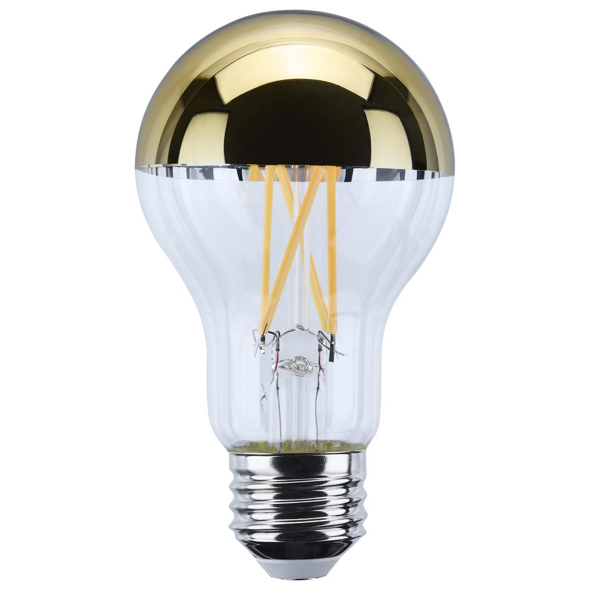 Satco S12538 8A19/GOLD/LED/927/120V 8W A19 Half Gold LED 2700K