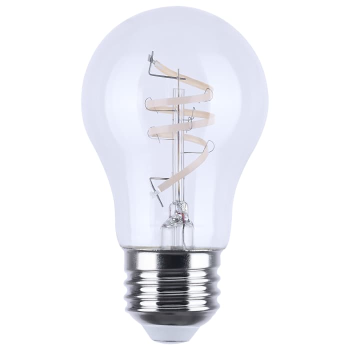 Satco S12559 4A15/CL/LED-GF/COIL/930/E26 4 Watt A15 LED Reminiscent Flex Gray Coil Filament E26 3000K 120 Volt