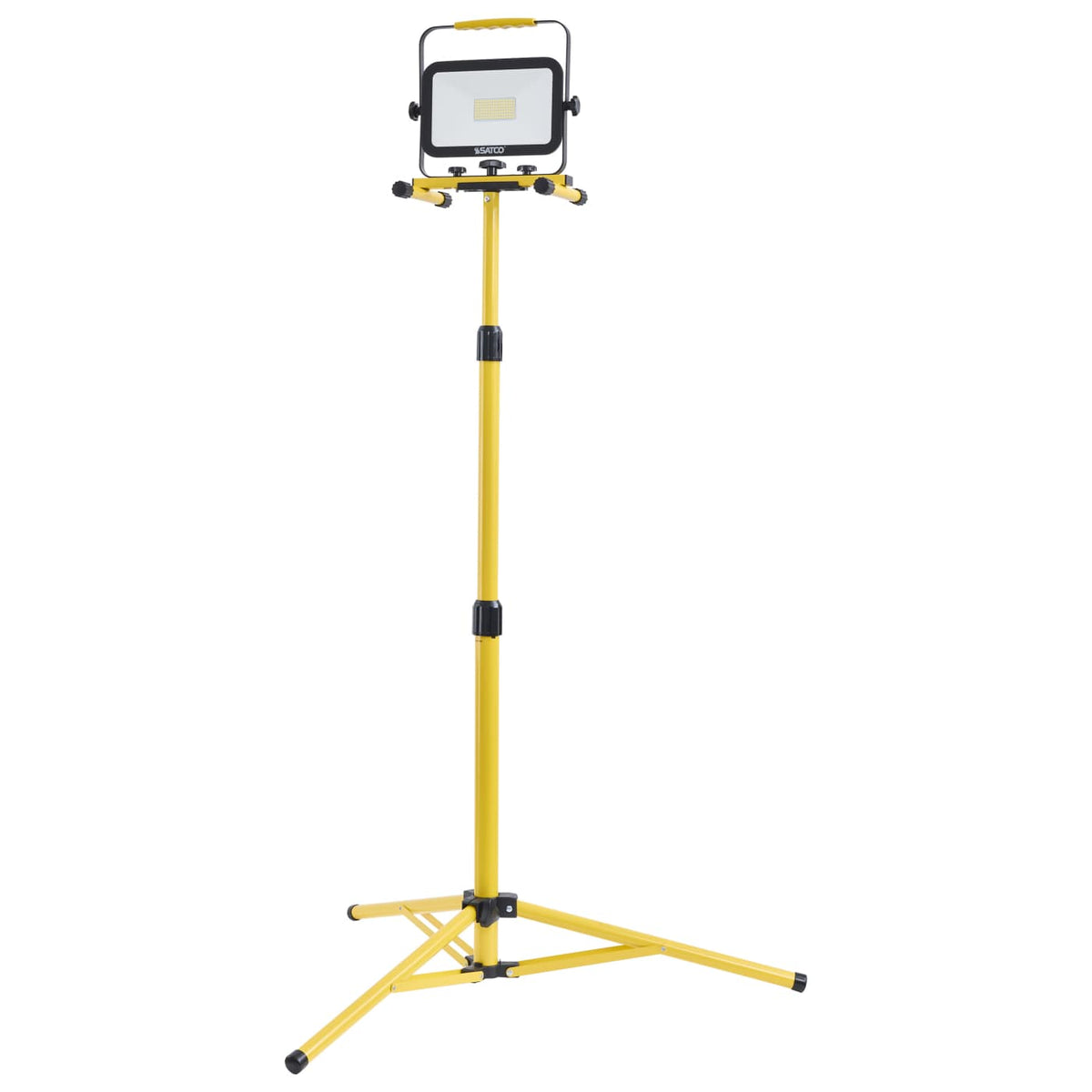 Satco S13097 50 Watt LED Work Light  5000K  6500 Lumens  5 Foot Tripod  18/3 Sjtw Plug  120 Volt