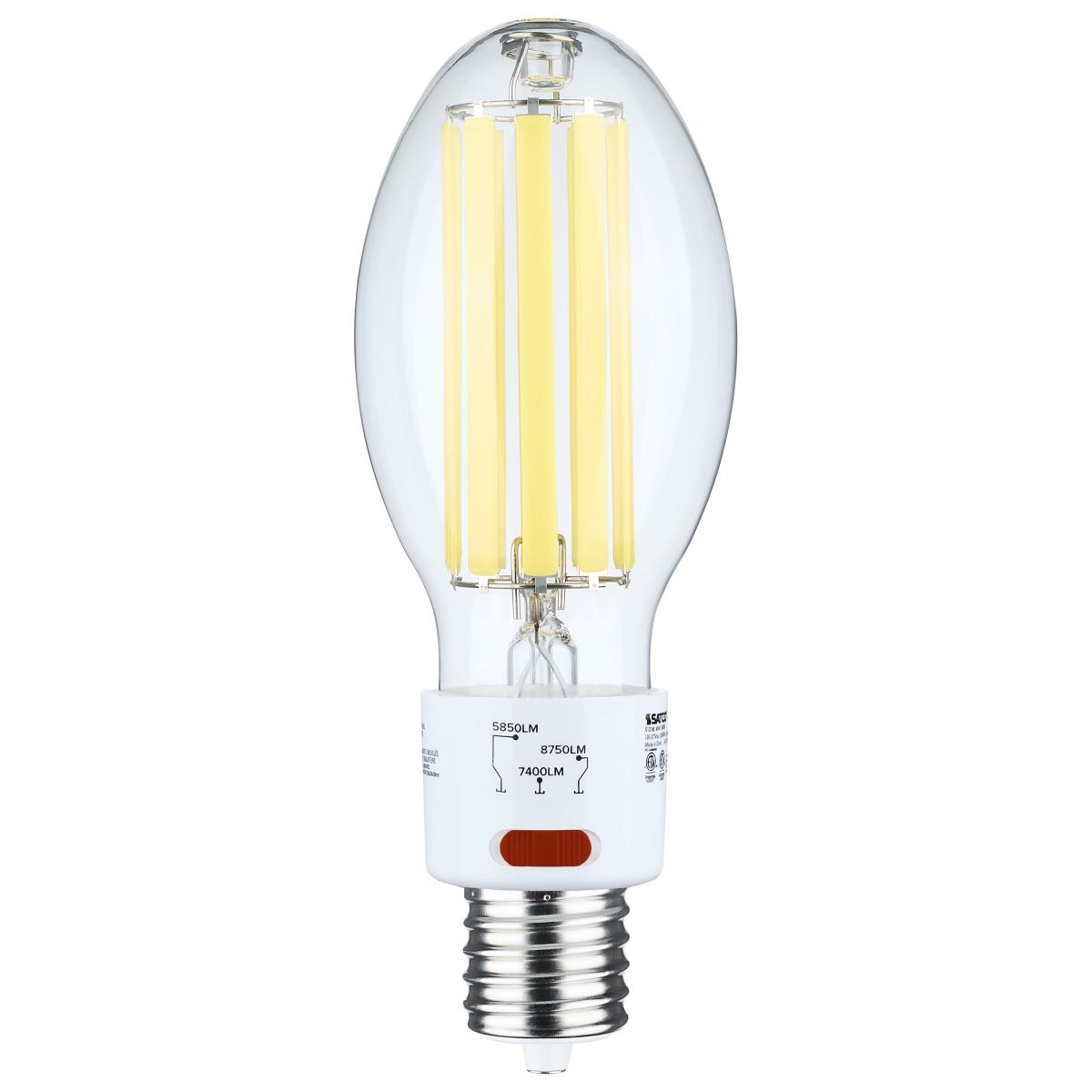 Satco S13196 30/38/45 Wattage Selectable LED HID Replacement ED28 5000K Mogul Extended Base Clear 120-277 Range Voltage