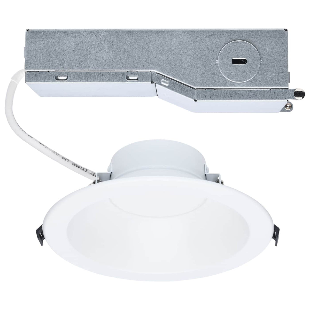 Satco S13511 Performer Series Commercial LED Downlight  6 Inch Round  24W/16W/12W Wattage Selectable  2700K/3000K/3500K/4000K/5000K CCT Selectable  Remote Driver  120-347 Volt  0-10V Dimming  Color trim accessories available