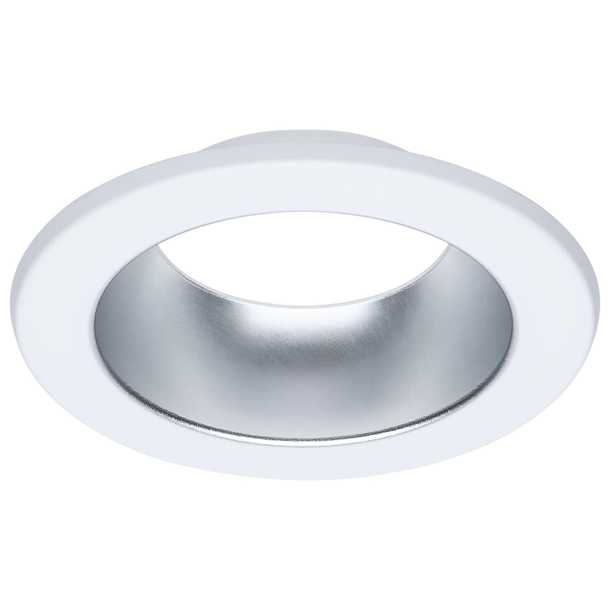 Satco S13520 Performer Series Commercial LED Downlight Trim  4 Inch Round  Matte Clear/White Finish  Compatible with Performer Series S13510