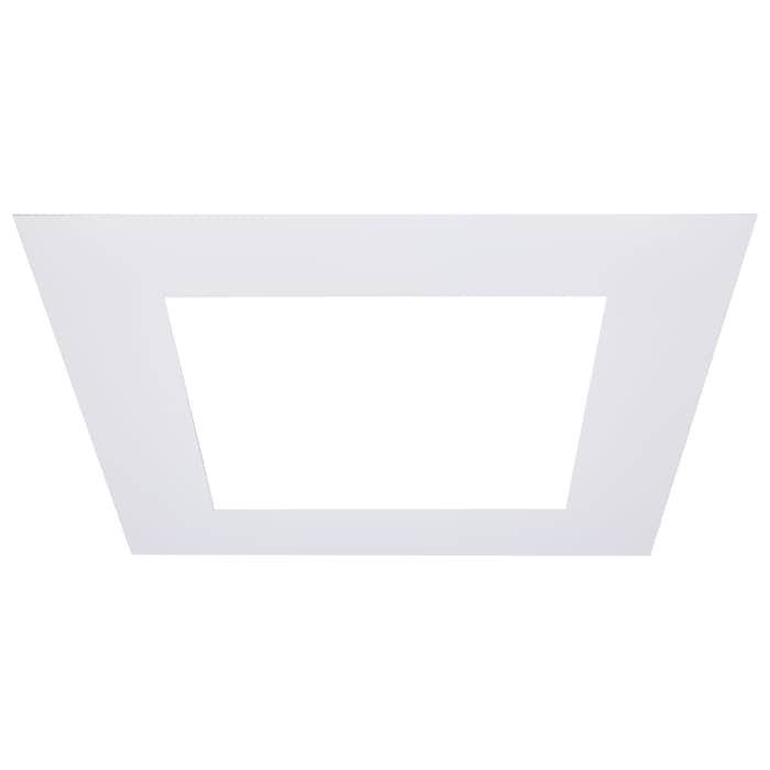Satco S13550 CDLGR4SWH 4-Inch Flat Goof Ring for Downlights Square White Finish