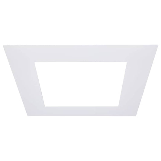 Satco S13553 CDLGR10SWH 10-Inch Flat Goof Ring for Downlights Square White Finish