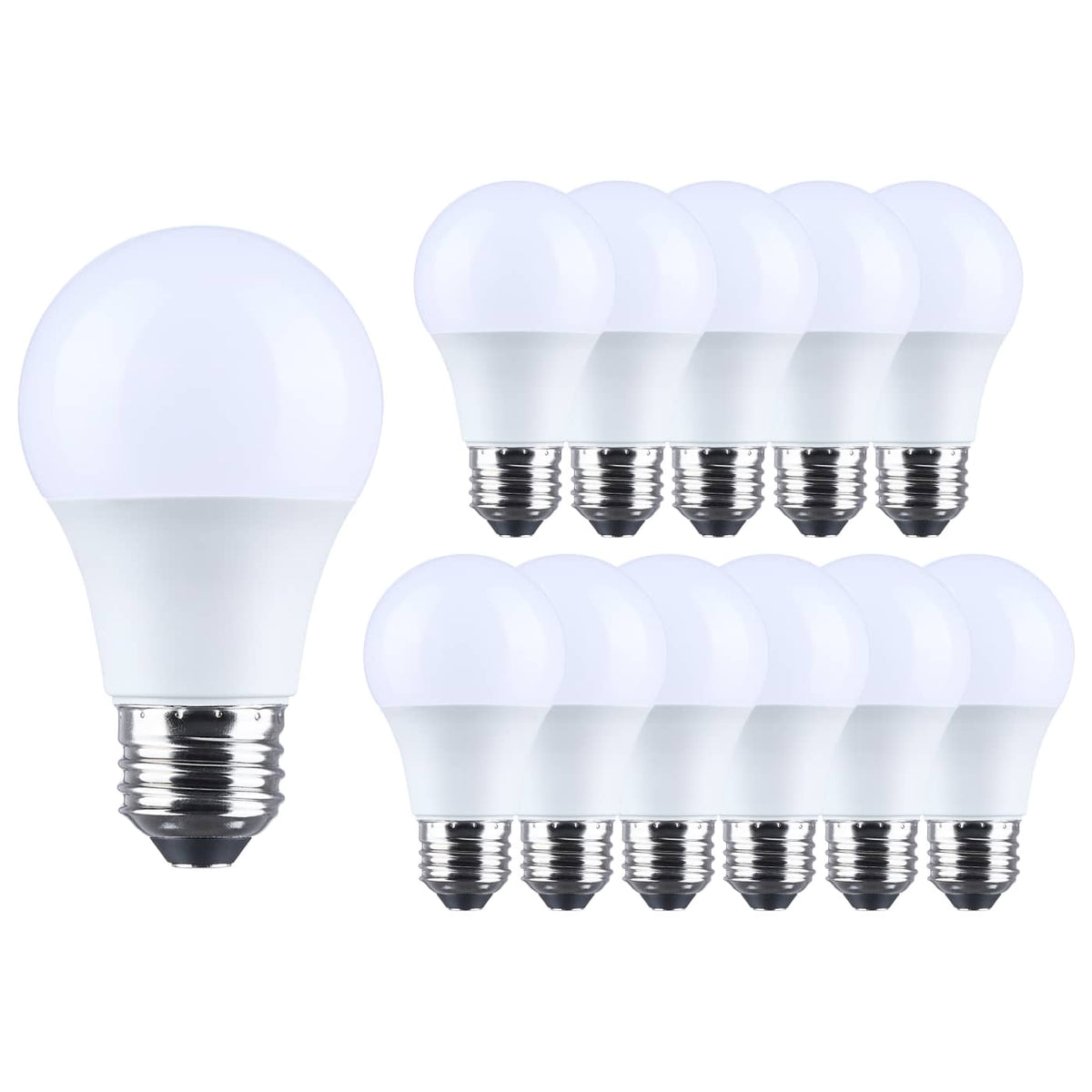 Satco S14317 8.5 Watt LED A19  4000K CCT  Medium Base  Plastic  120 Volt  12-Pack