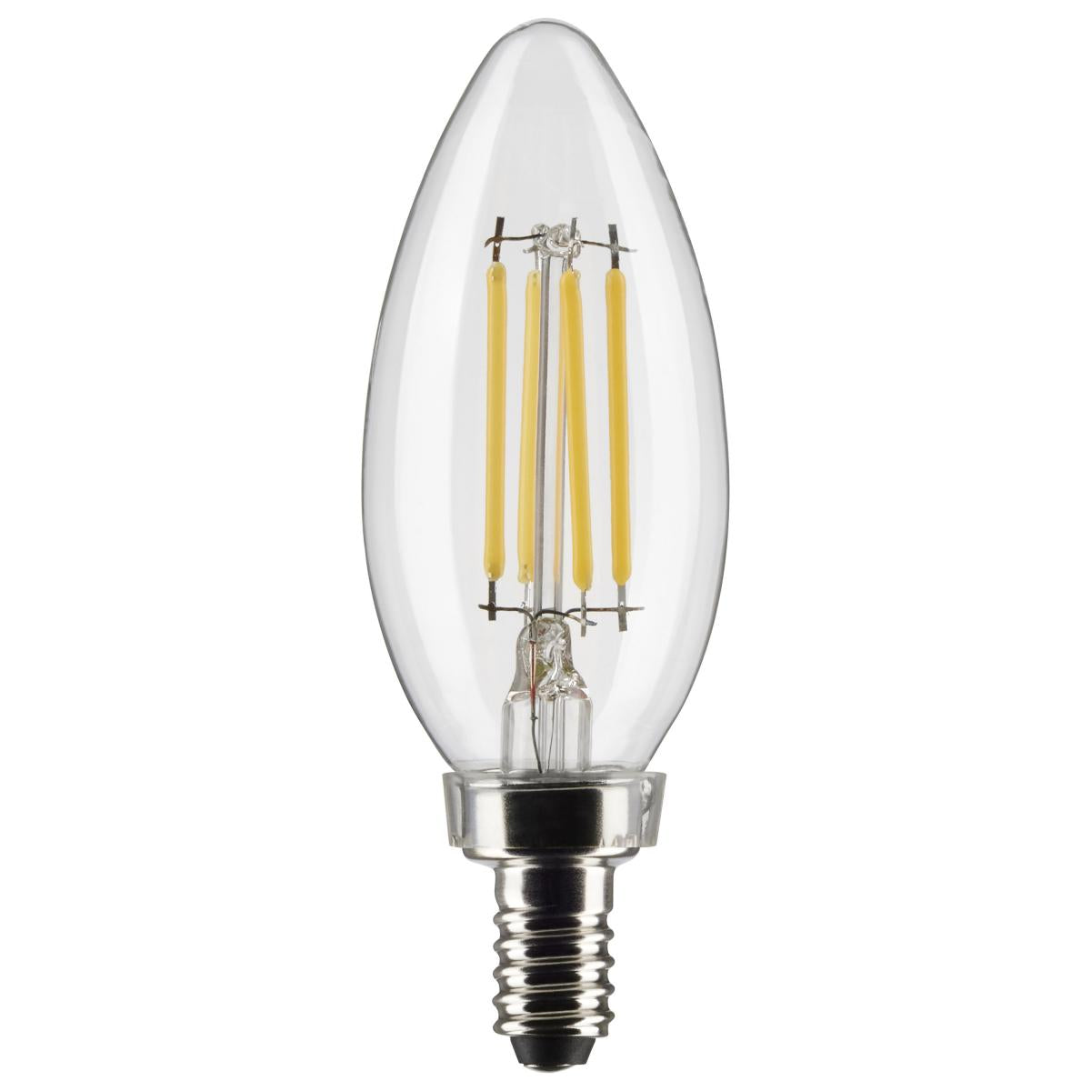 Satco S21829 5.5 Watt B11 LED Clear Candelabra Base 5000K 500 Lumens 120 Volt 2-Pack