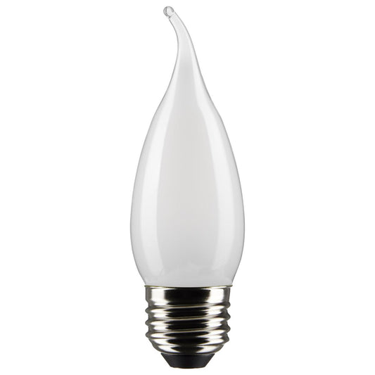 Satco S21853 5.5 Watt CA10 LED Frosted Medium Base 2700K 500 Lumens 120 Volt 2-Card