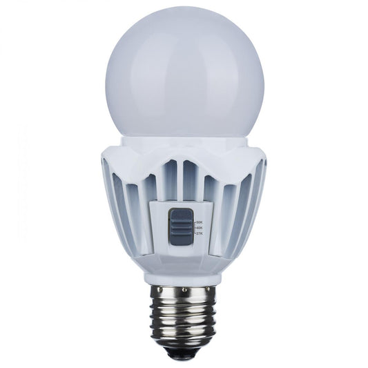 Satco S28737 20 Watt LED A21 High Lumen Output 27K/40K/50K CCT Selectable Medium Base White Finish 120V-277V