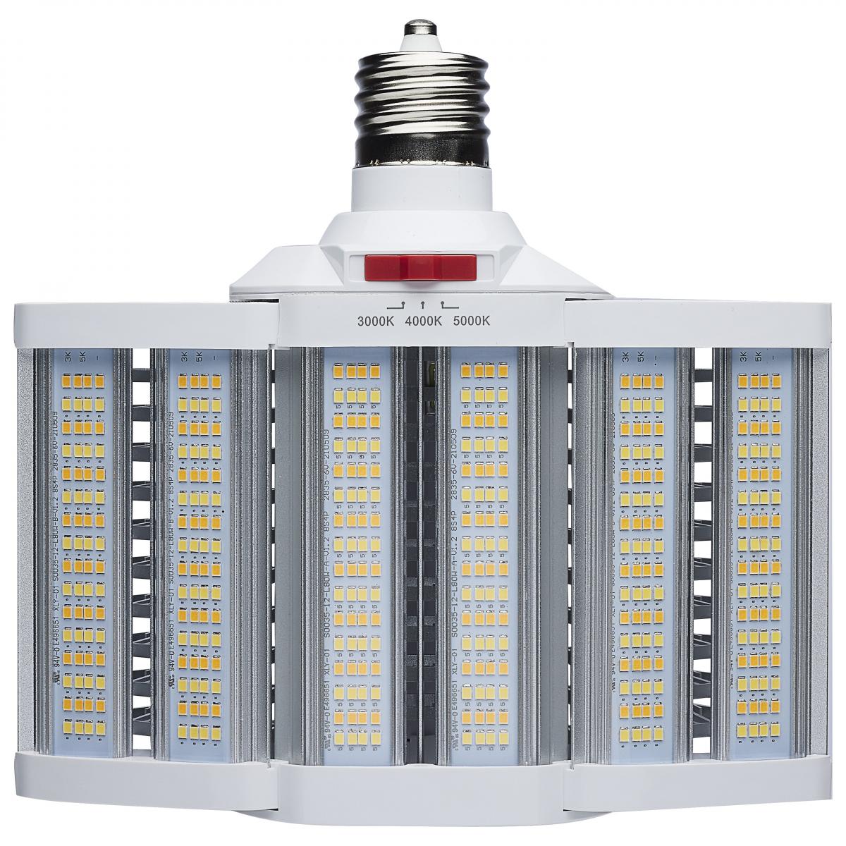 Satco S28932R1 LED Shoe Box Lamp 60/70/80 Wattage Selectable 3K/4K/5K CCT Selectable 120-277 Volt White Finish