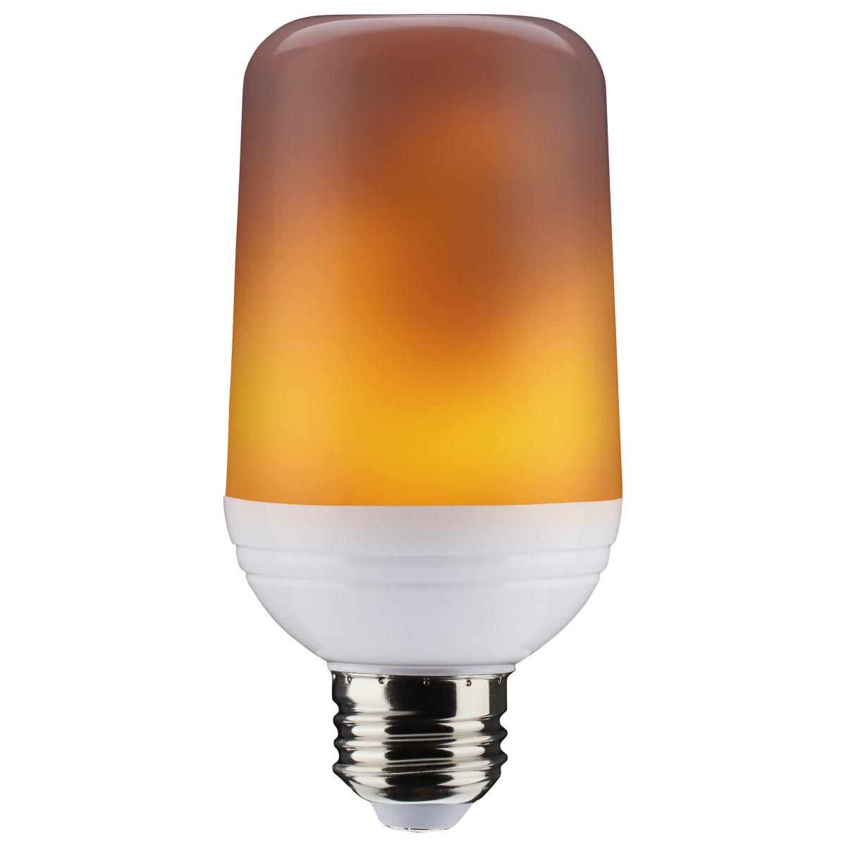 Satco S29806 2.5/LED/T19/FLAME/816/120V/E26 2.5 Watt LED Flame Bulb T19 Medium Base 120 Volt