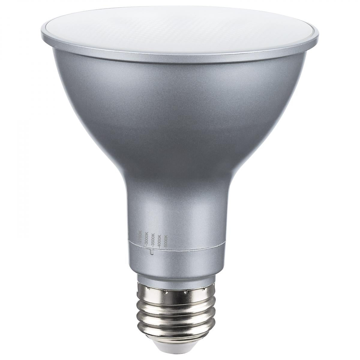 Satco S32240 15PAR30LN/5CCT/HL/120V/D 15 Watt PAR30LN High Lumen LED Long Neck 27K/30K/35K/40K/50K CCT Selectable Medium Base 120 Volt