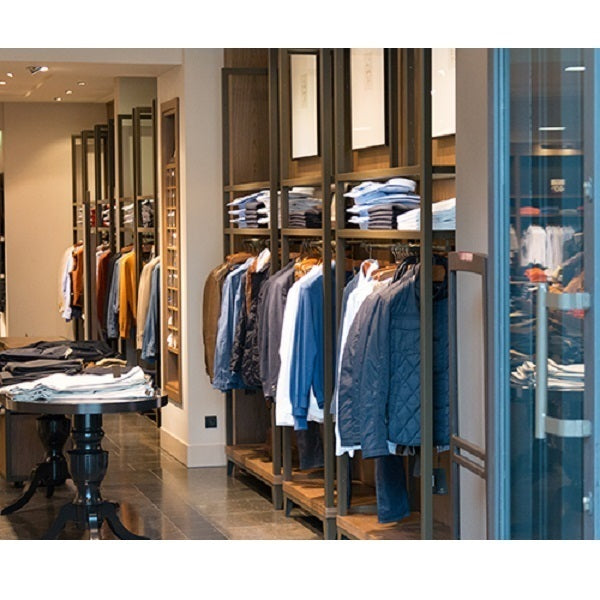 Retail clothing display lit with Soraa BRILLIANT PAR30 Short Neck 60 degree 3000K LED lamps