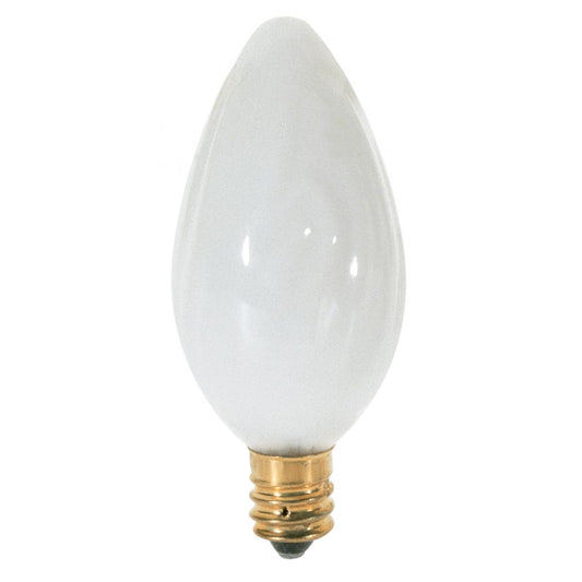 Satco S2761 15 Watt 120 Volt White F10 Candelabra E12