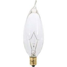 Satco S3274 25W Turn Tip, Cand. Base Clear