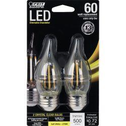 FEIT BPEFC40/850/LED/2 300 E26 Lumen 5000K Dimmable Flame Tip LED