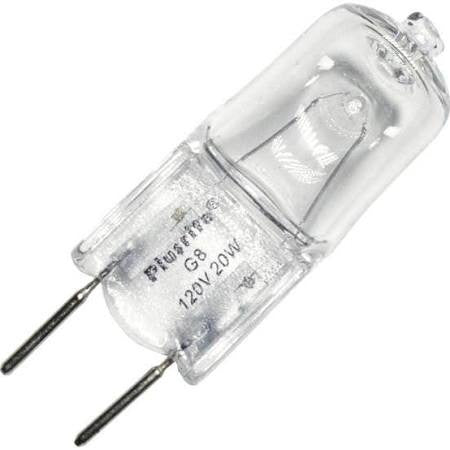 Plusrite 3400 JCD20/CL/G8 20 Watt Halogen T4 G8 Base Clear 120 Volt