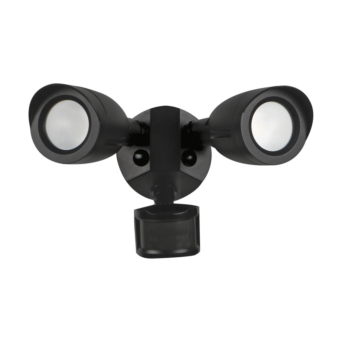 Satco 65-713 LED Security Light Dual Head Motion Sensor Included Bronze Finish 3000K