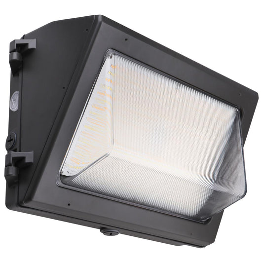 Satco 65-754 Emergency Architectural LED Wall Pack; CCT Selectable 3K/4K/5K; Wattage Adjustable; Bypassable Photocell; 120-277 Volt