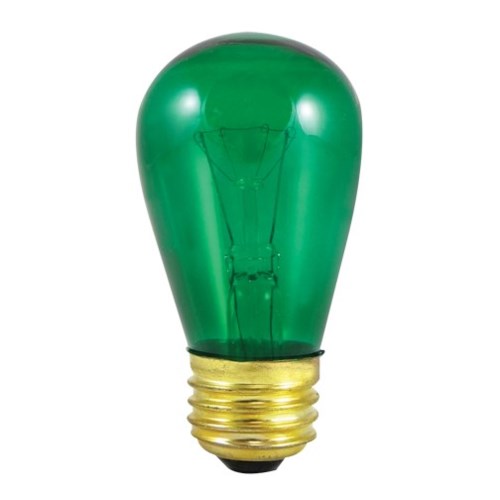 Bulbrite 701411 11S14TG 11W S14 TRANSPARENT GREEN