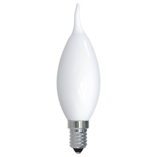 Bulbrite 776788 LED5CA10/30K/FIL/M/3 5W LED CA10 3000K FILAMENT E12 MILKY FULLY COMPATIBLE DIMMING