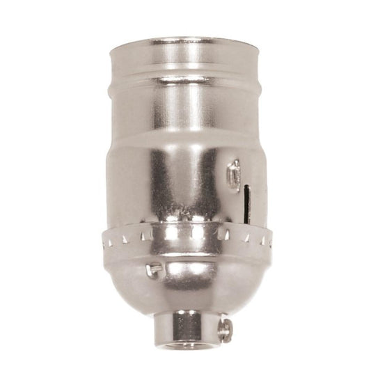 Satco 80-1021 3-Way (2 Circuit) Keyless Socket 1/8 IPS Aluminum Nickel Finish 660W 250V