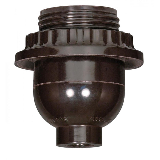 Satco 80-1072 Short Keyless With Full Uno Thread And Ring Phenolic 1/8 IP Cap With Plastic Bushing Less Set Screw 660W 250V