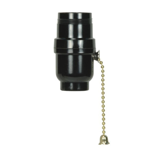 Satco 80-1105 Brass On-Off Pull Chain, 1/8 IP Cap w/Metal Bushing Less Set Screw