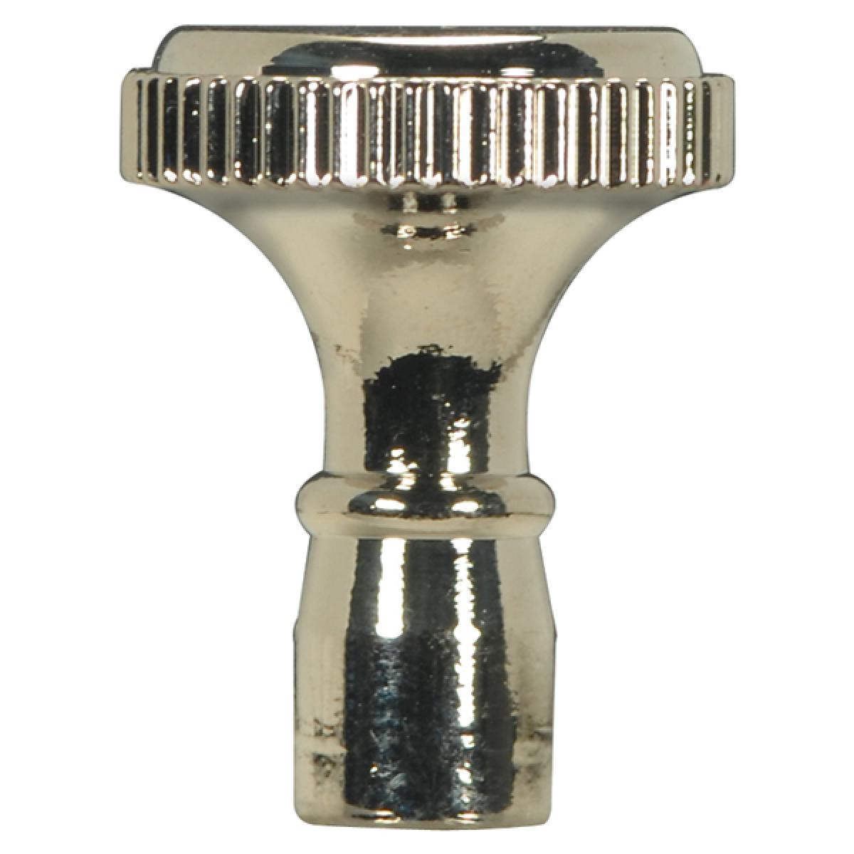 Satco 80-1352 Solid Brass Knob 4/36 Mandrel Polished Nickel