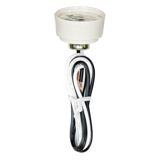 Satco 80-1858 4-Pin Ballast And Socket Combination For GU24 24" 18 AWM 105C Leads U-Channel 1/8 IP Hickey 1-1/8" Height