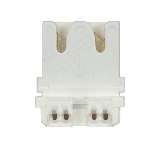 Satco 80-1937 Bi-Pin Lampholder Medium Straight-In For 20GA Panel Slide-On G13 Base Quick Connect No. 18GA Non Shunted 660W 600V