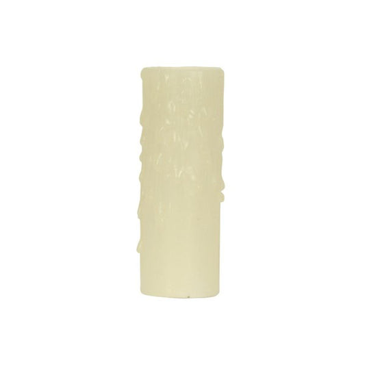 Satco 80-1972 Bee's Drip (Bee's Wax) Candelabra Base Ivory Finish 7/8" Inside Diameter 1-5/32" Outside Diameter 40W Max 3" Height